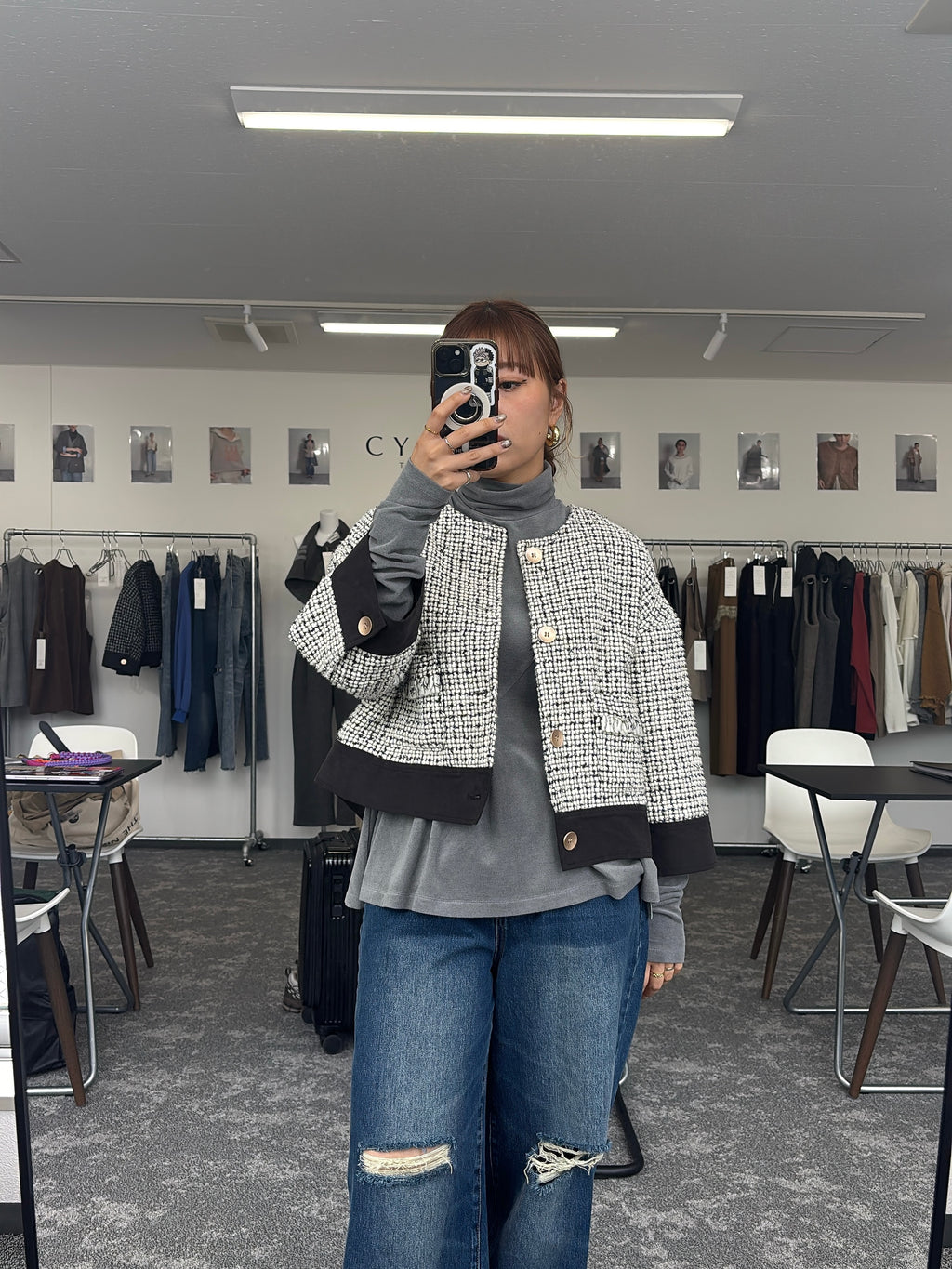 【予約⚡︎販売】アシメギャザーワームタートル／604506／CYAN tokyo／2026 AW#1