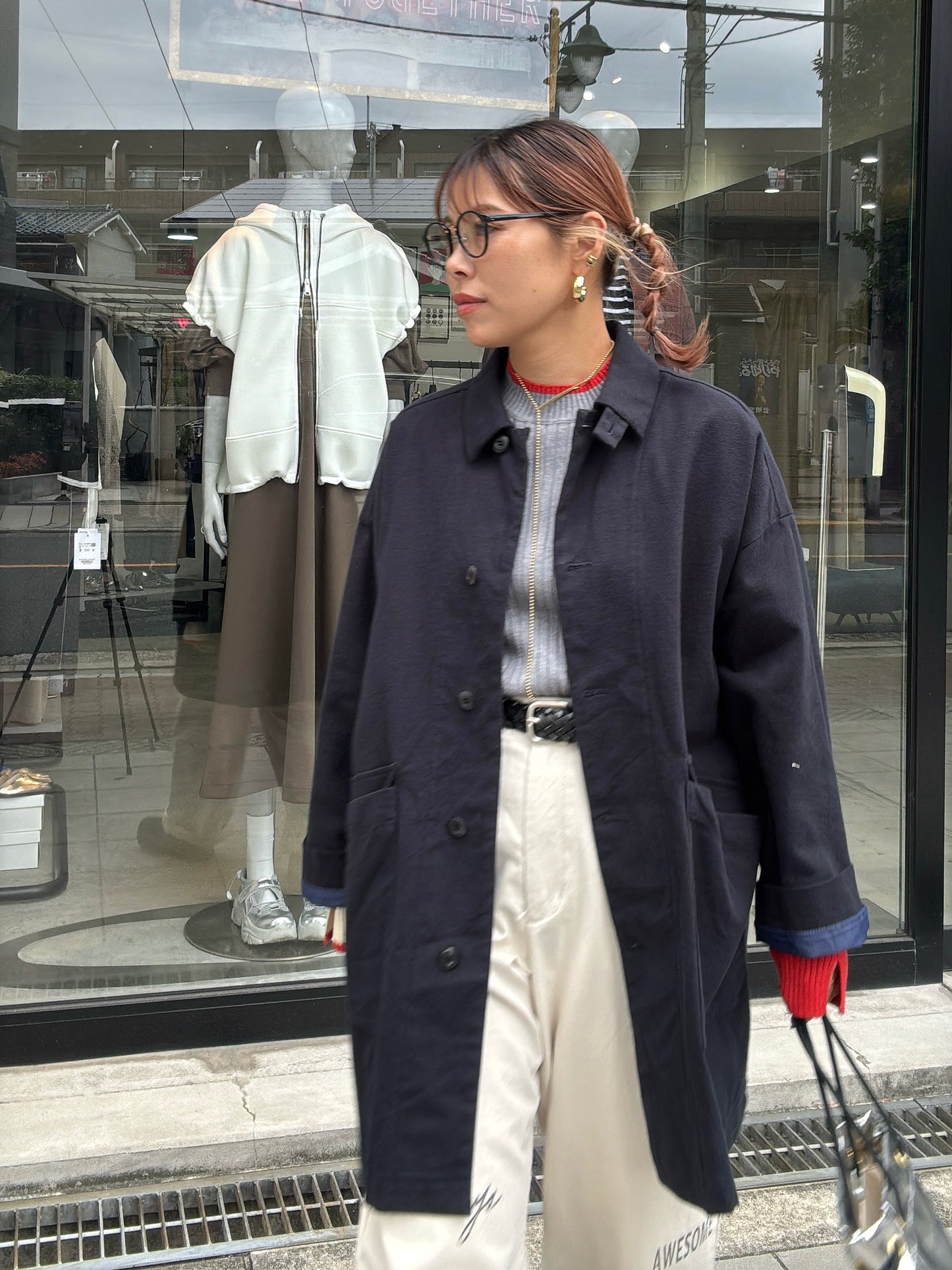 【再入荷】3カラー配色リブニット／LHELBIE