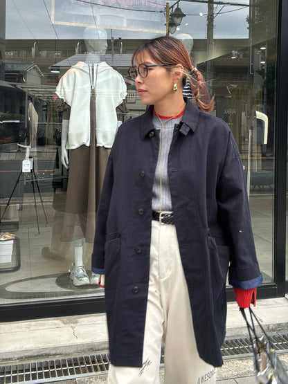 【再入荷】3カラー配色リブニット／LHELBIE