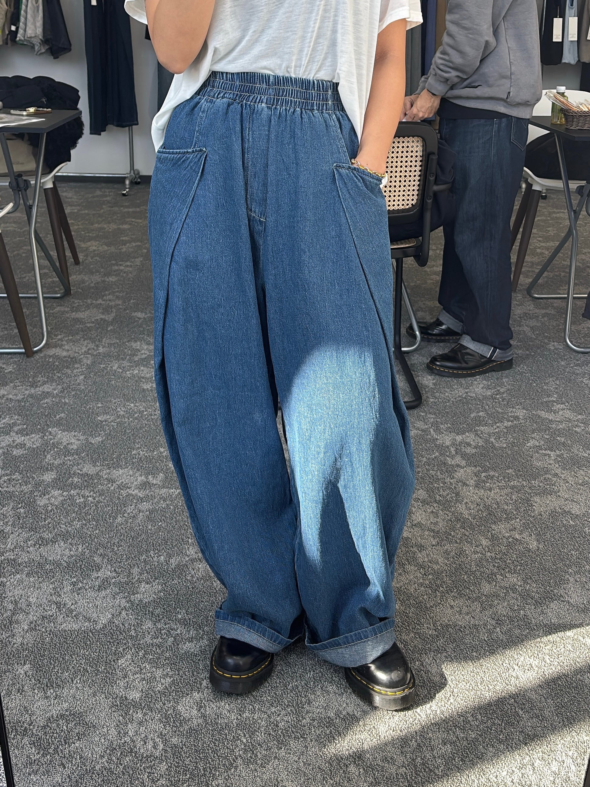 【予約販売】オーバータックリネンデニムワイド／601464／CYAN tokyo／2026 SS#2