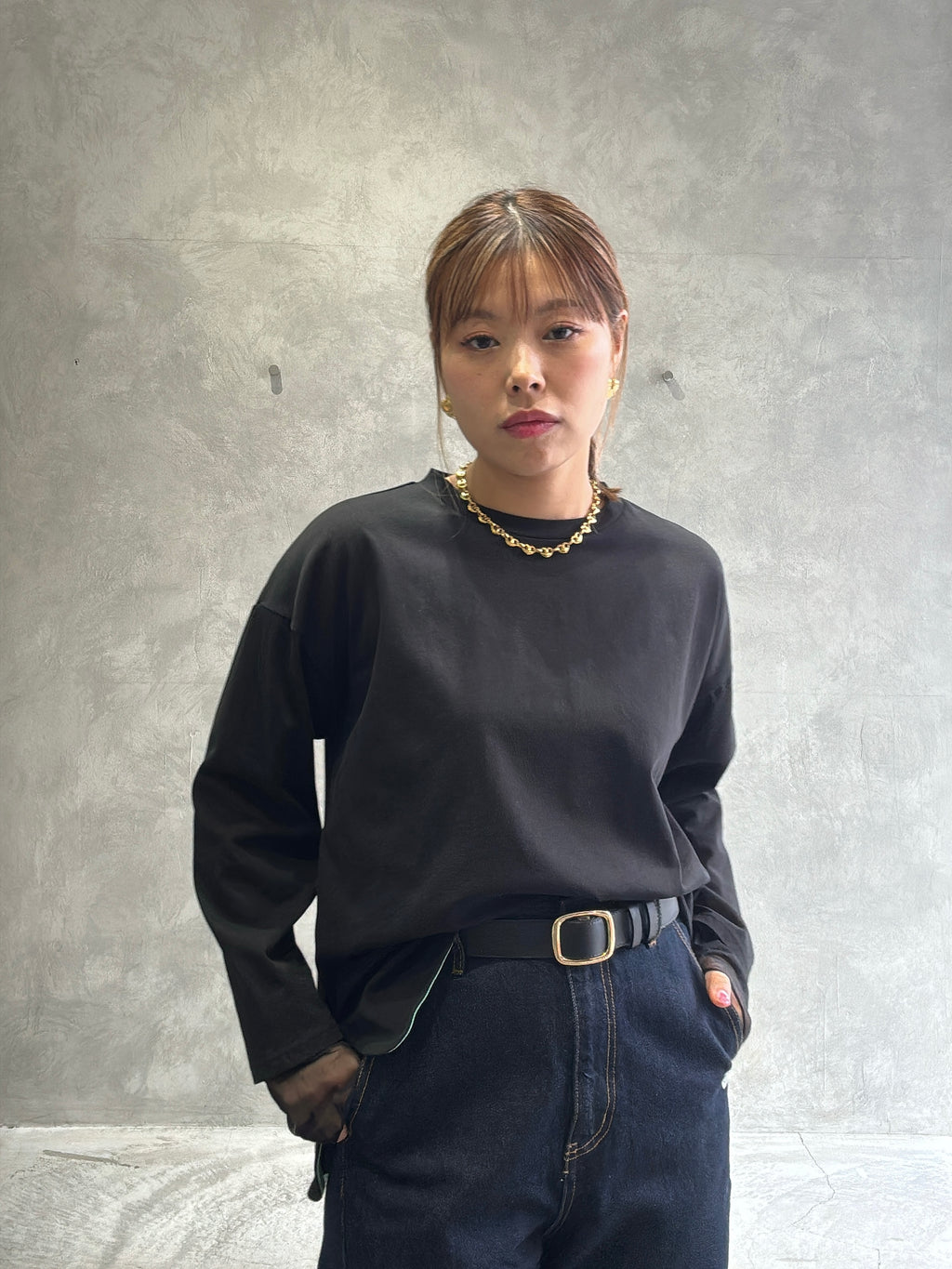 シアードッキング無地ロンT