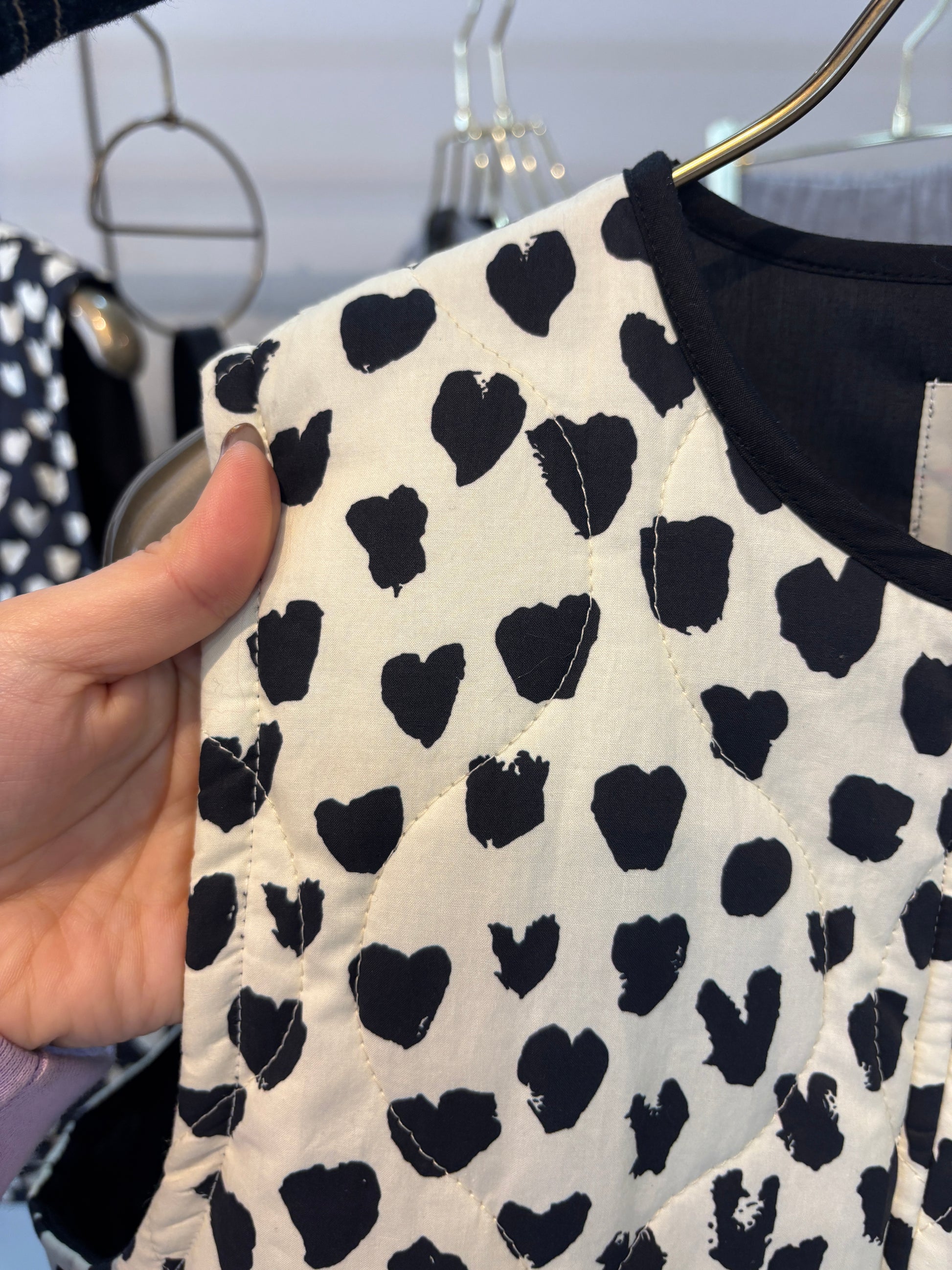 【予約⚡︎販売】ハート柄パディングベスト／MG JK-26086-A／MARGAUX VINTAGE／2026 AW＃1