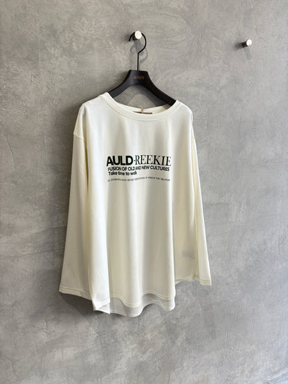 ロゴプリントさらさらロンT／Anna Kerry