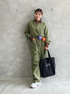 ヘリンボーンノーカラージャンプスーツ／LE MÉLANGE