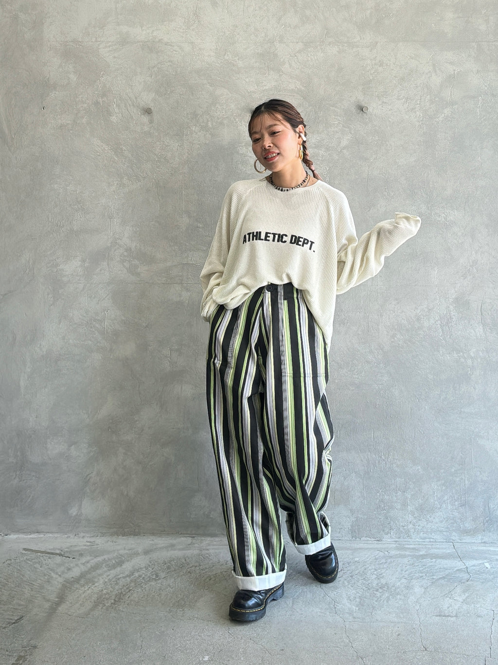 【再入荷】ワッフルドルマンロンT／flamingo firm