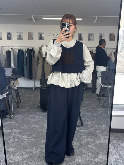 【予約⚡︎販売】サイドリブフリースベスト／604512／CYAN tokyo／2026 AW#1