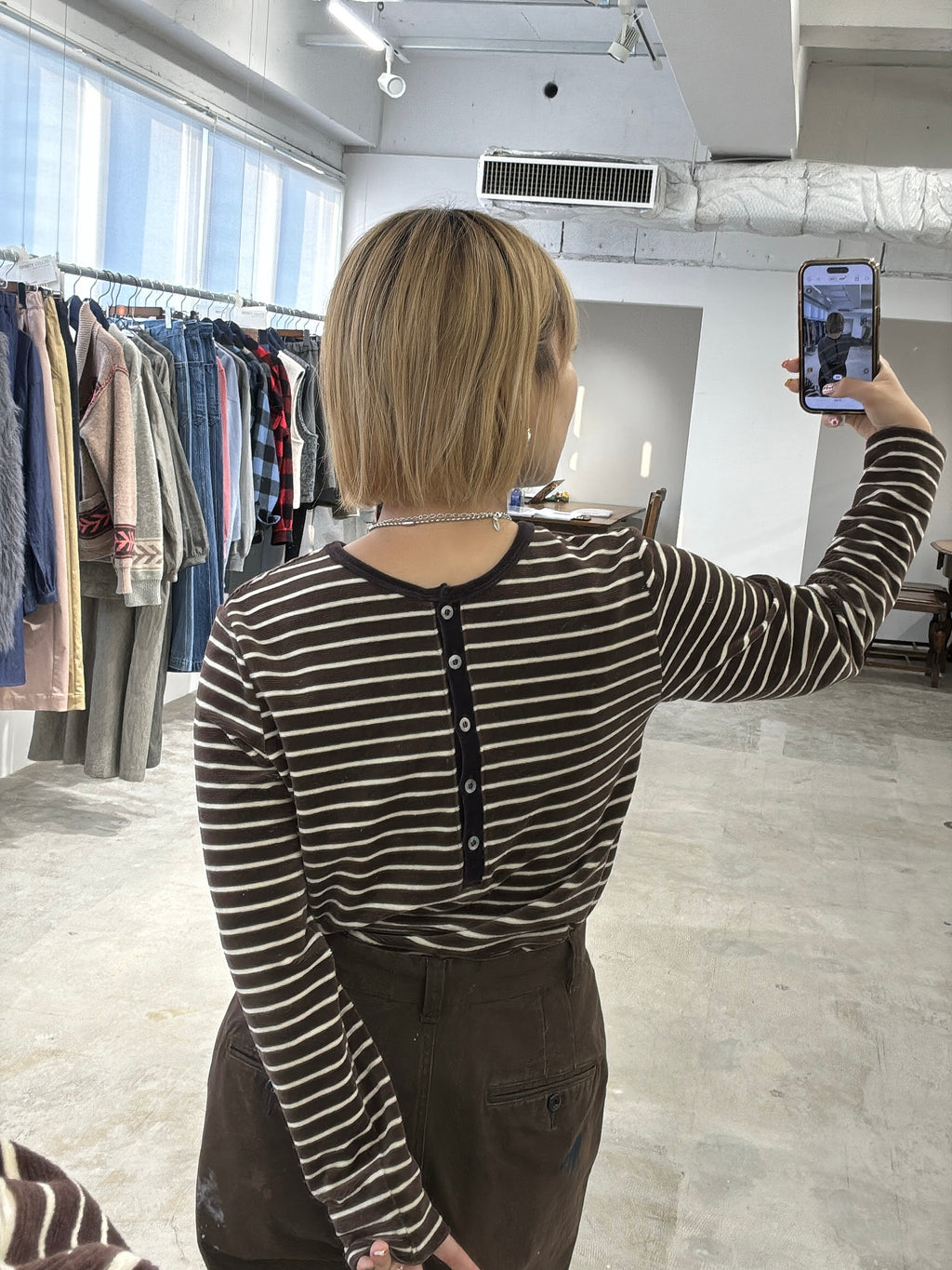 受付終了【予約⚡︎販売】2WAYコーデュロイボーダーヘンリーネックロンT／8651002／LE MÉLANGE／2026 AW #2