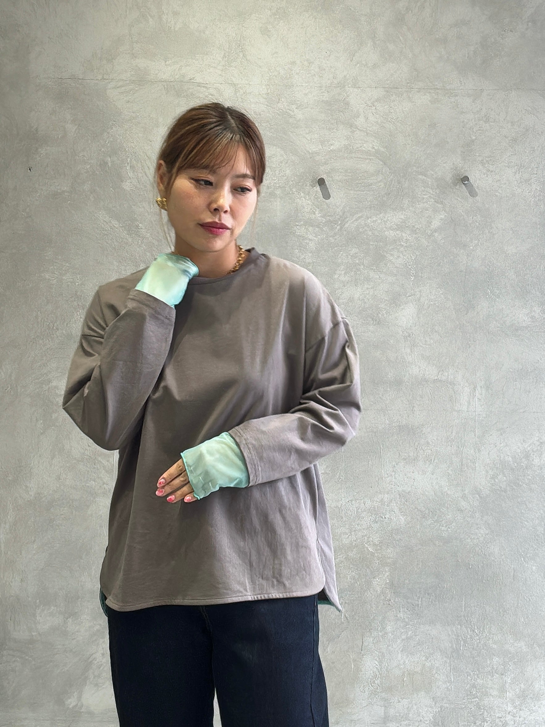 シアードッキング無地ロンT