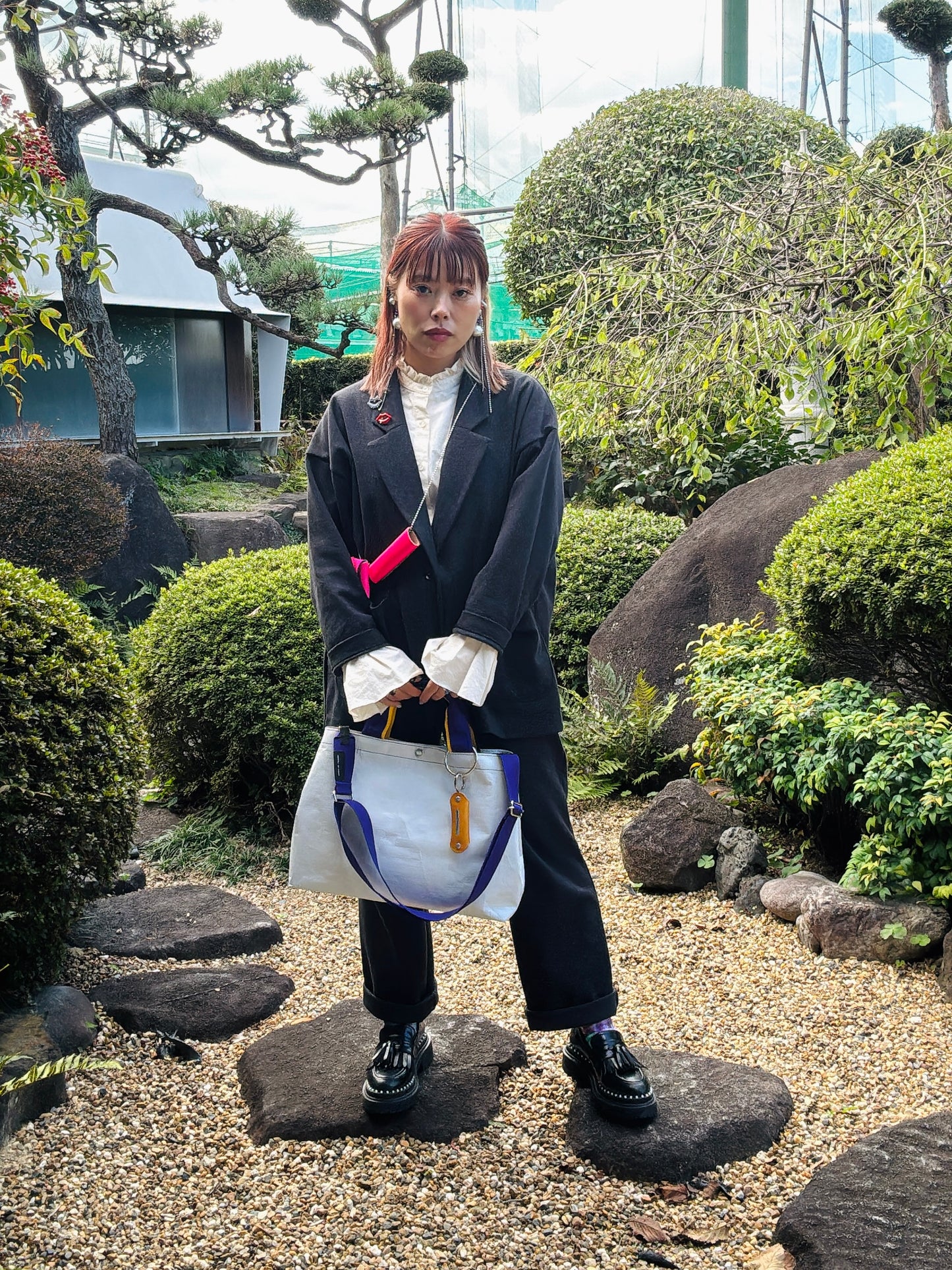 【予約販売】パープル×イエロー（本体：ホワイト）／FACTORY OMOTO／BASIC TOTE