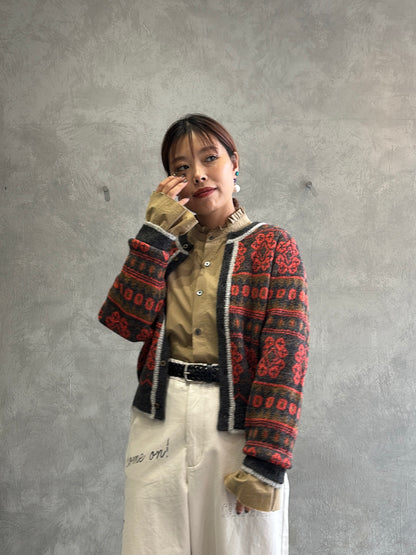 ジャガードカーディガン／LE MÉLANGE