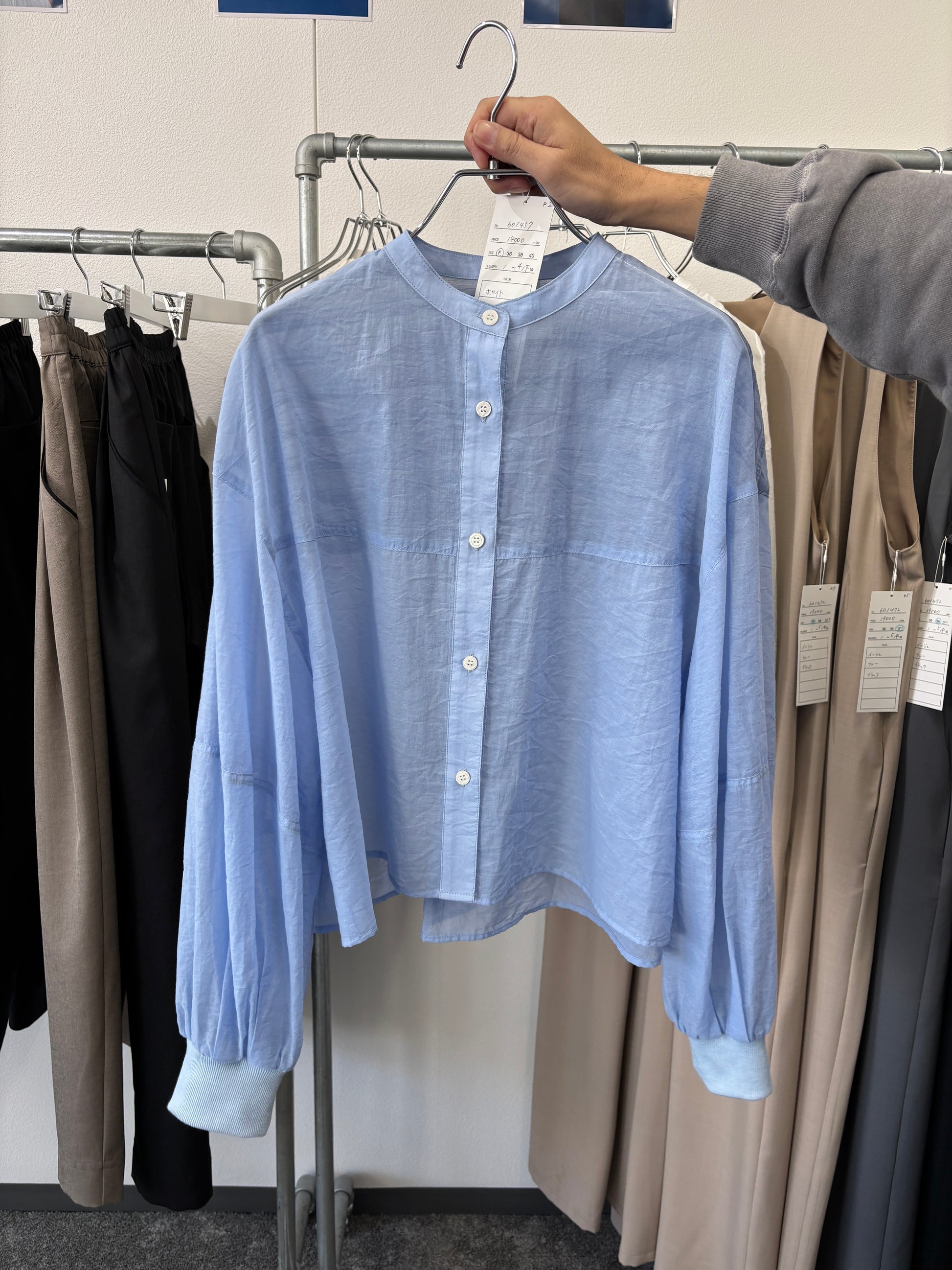 【予約販売】ソフトオーガンリブショートシャツ／601457／CYAN tokyo／2026 SS#2