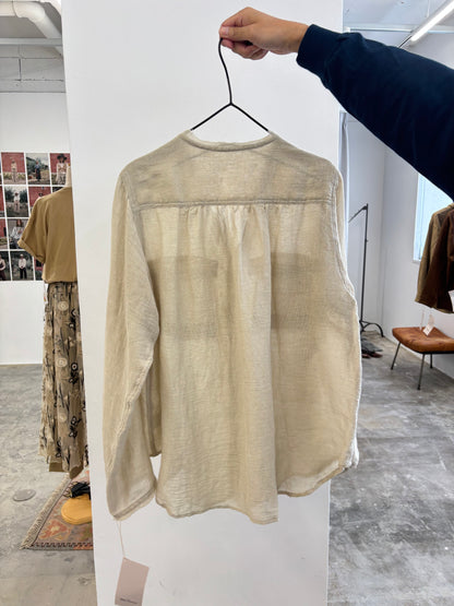 受付終了【予約販売】メタルビーズリネンコットンシャツ／8613209／LE MÉLANGE