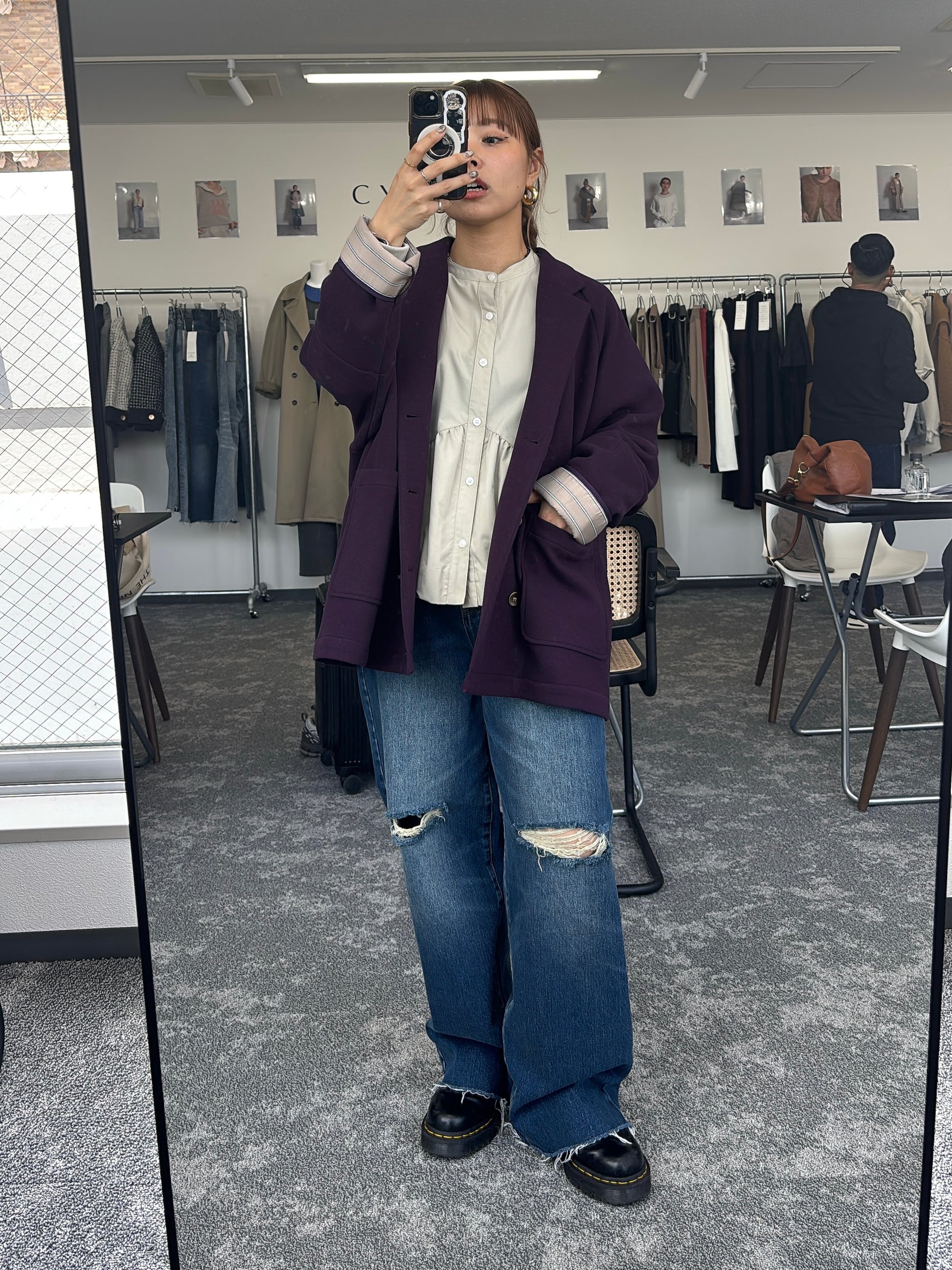 【予約⚡︎販売】クラッシュデニムヴィンテージワイドパンツ／604494／CYAN tokyo／2026 AW#1