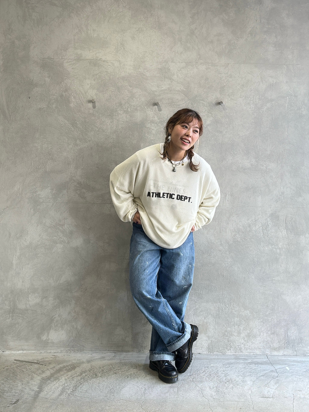 ワッフルドルマンロンT／flamingo firm