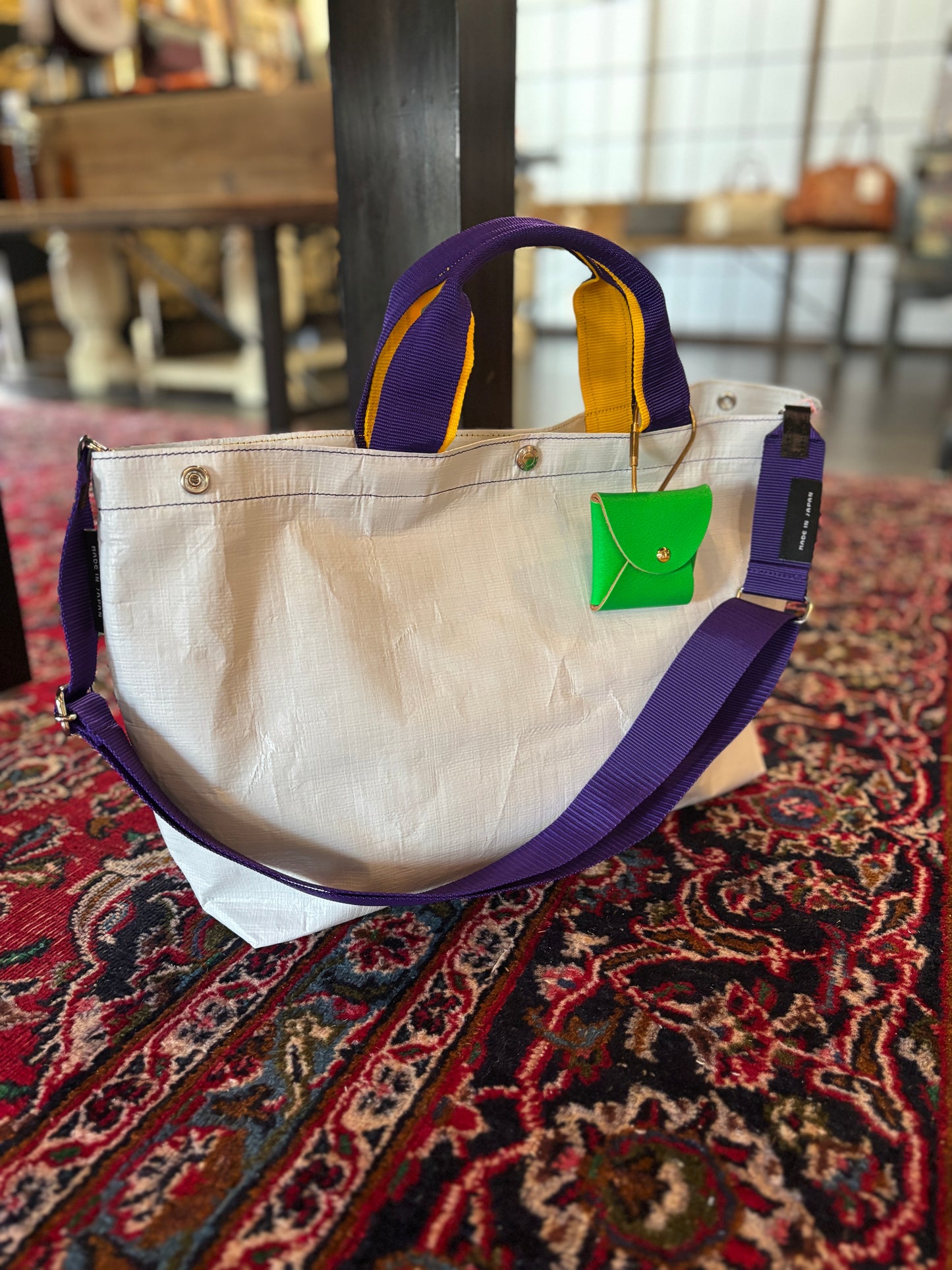 【予約販売】パープル×イエロー（本体：ホワイト）／FACTORY OMOTO／BASIC TOTE