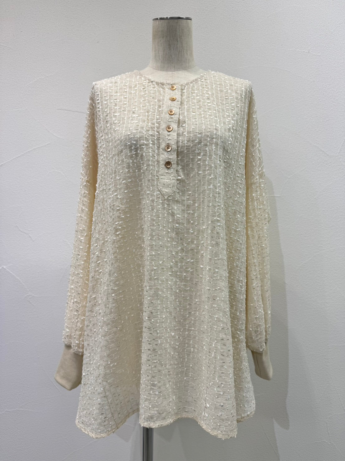【予約⚡︎販売】ループカットシアジャガードヘンリー／604491／CYAN tokyo／2026 AW#1