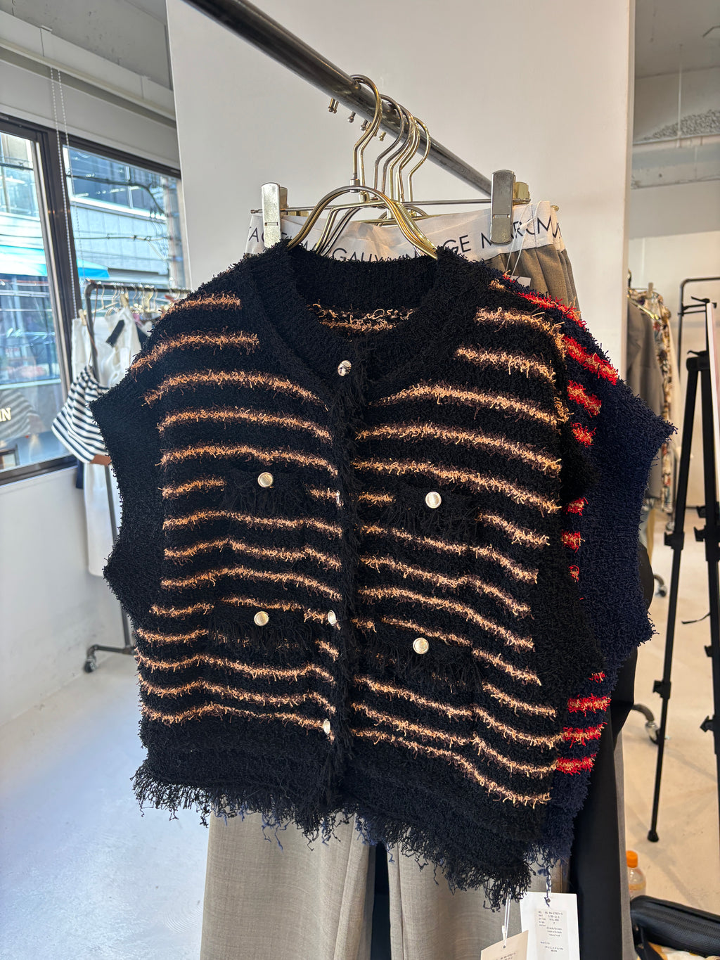 【予約⚡︎販売】ボーダーシャネルニットベスト／MG KN - 27021 - S／MARGAUX VINTAGE／2027 PRE SPRING COLLECTION