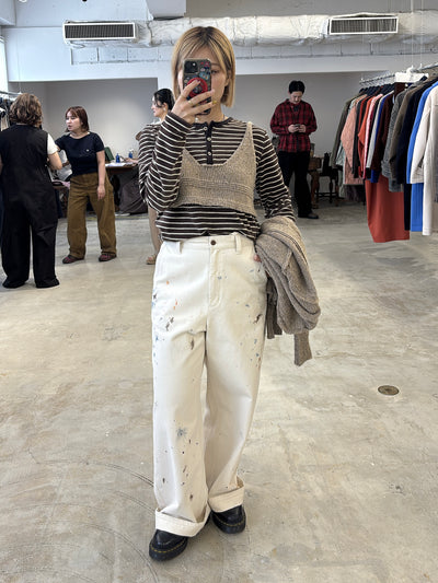 受付終了【予約⚡︎販売】2WAYコーデュロイボーダーヘンリーネックロンT／8651002／LE MÉLANGE／2026 AW #2