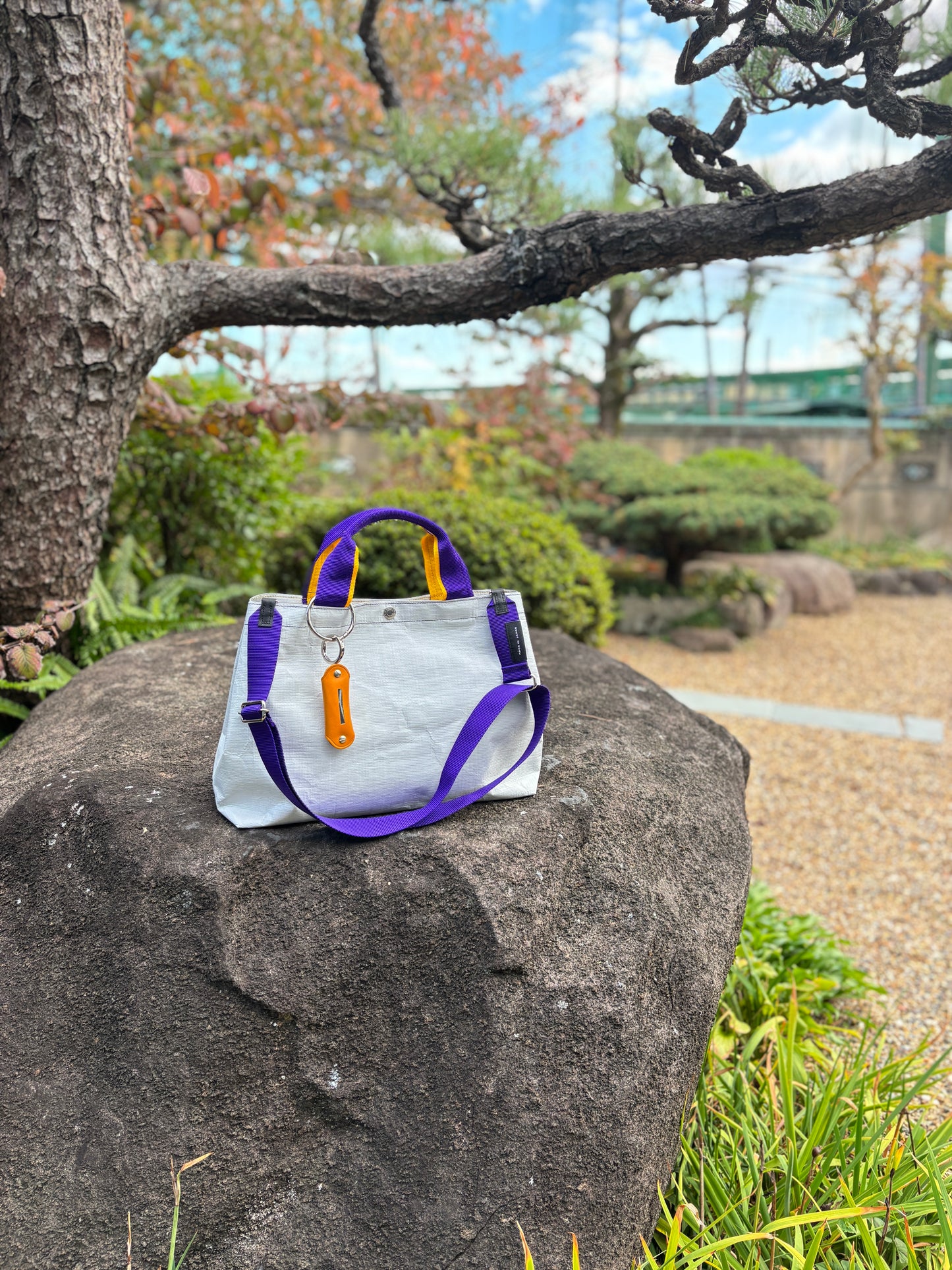 【予約販売】パープル×イエロー（本体：ホワイト）／FACTORY OMOTO／BASIC TOTE