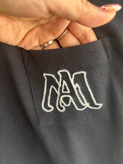 【予約販売】men'sサイズ／コード刺繍ポケット Tシャツ／ING