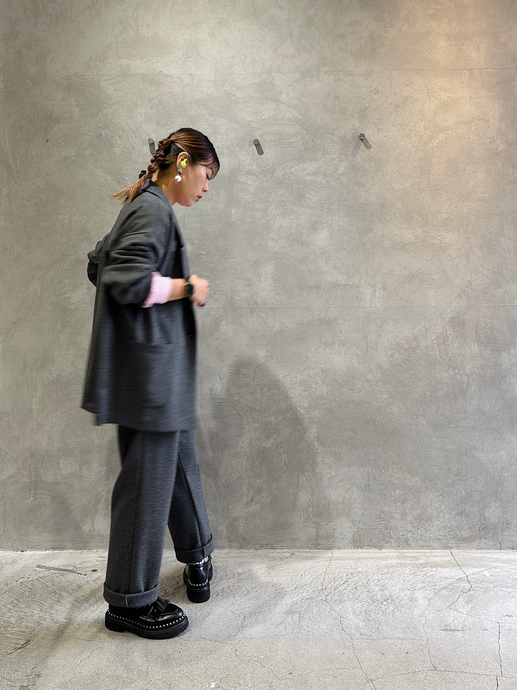 ウールタックパンツ／LE MÉLANGE