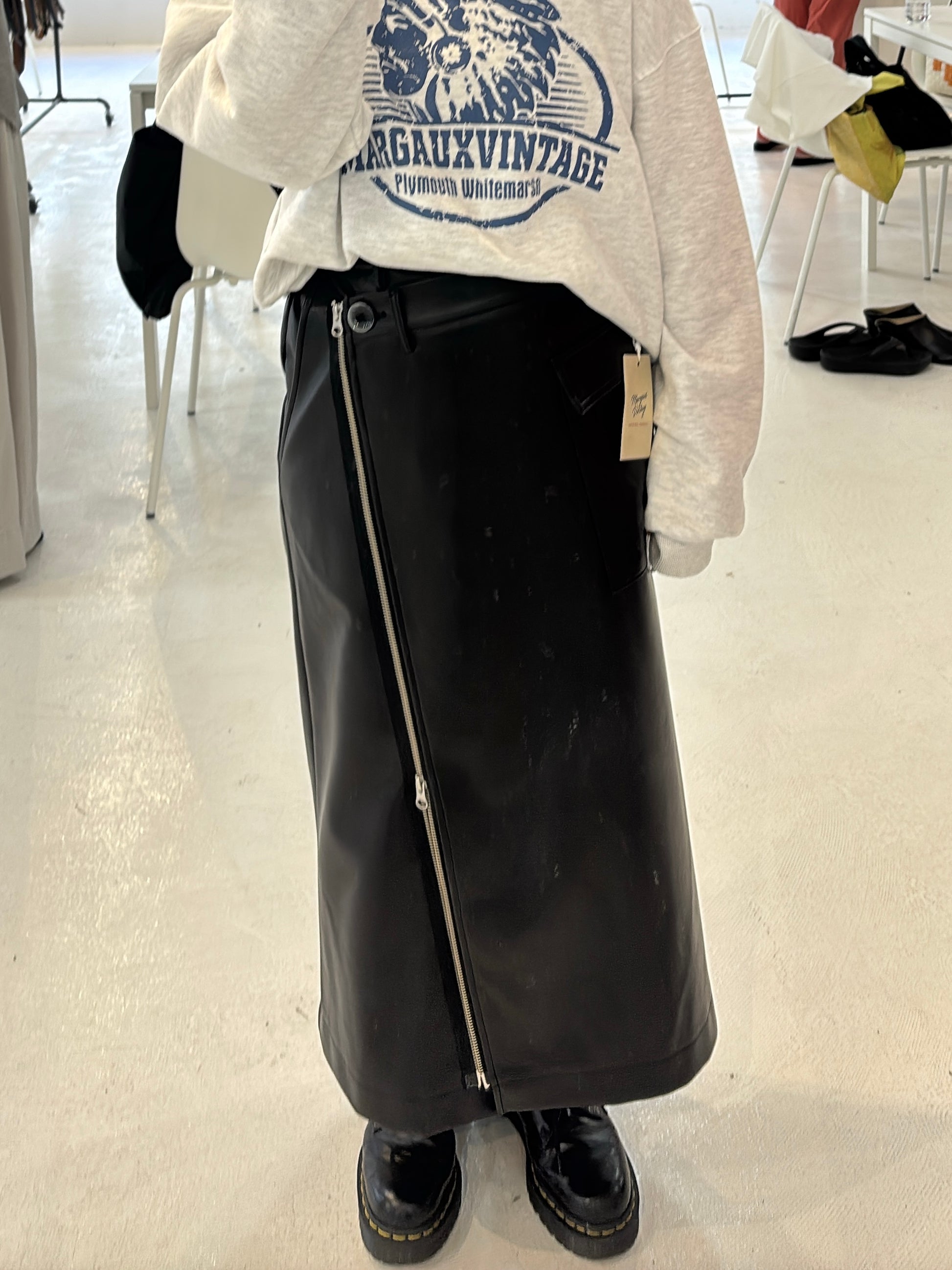 【予約⚡︎販売】レザーラップスカート／MG SK-26135-A／MARGAUX VINTAGE／2026 AW＃2