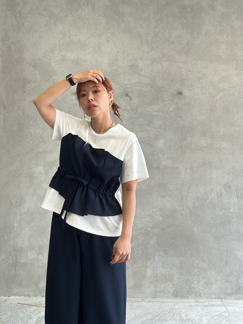 ビスチェレイヤードTシャツ／trois／MNMS