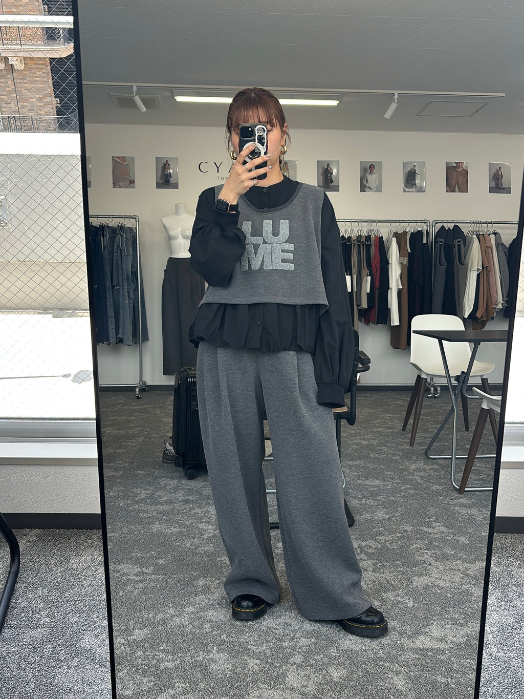 【予約⚡︎販売】ギャザーバルーンシャツ／604489／CYAN tokyo／2026 AW#1