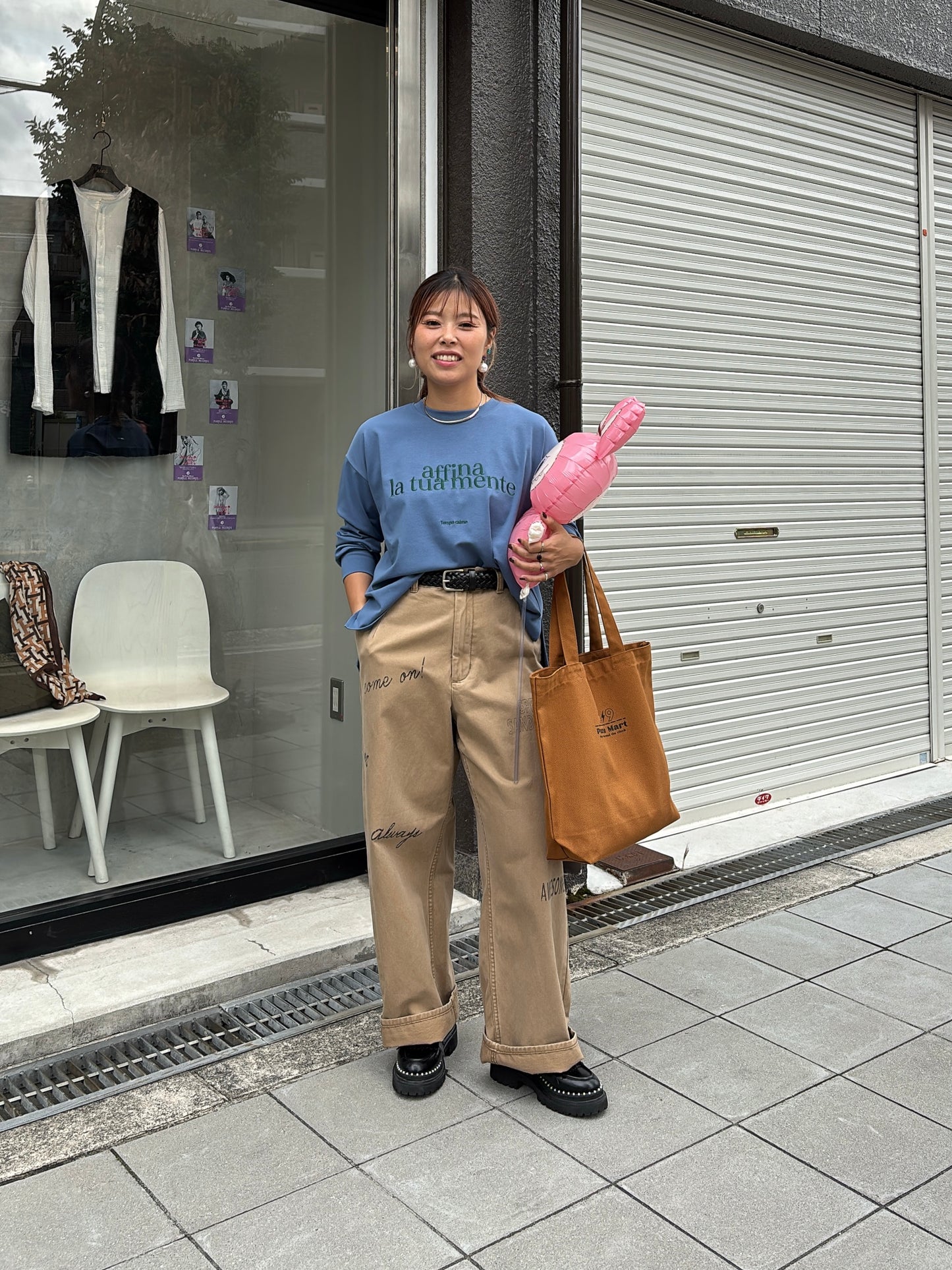 刺繍ロゴカットソー／Anna Kerry