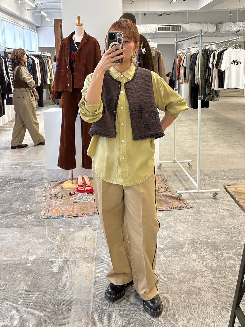 受付終了【予約⚡︎販売】ラインコットンツイルパンツ／#8643503／LE MÉLANGE／2026 AW #1