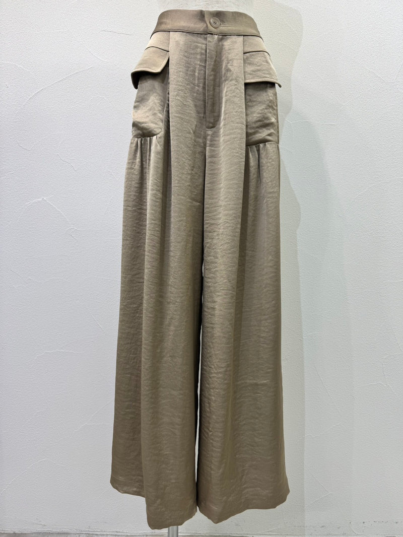 【予約⚡︎販売】ギャザーポケットサテンワイドパンツ／604502／CYAN tokyo／2026 AW#1