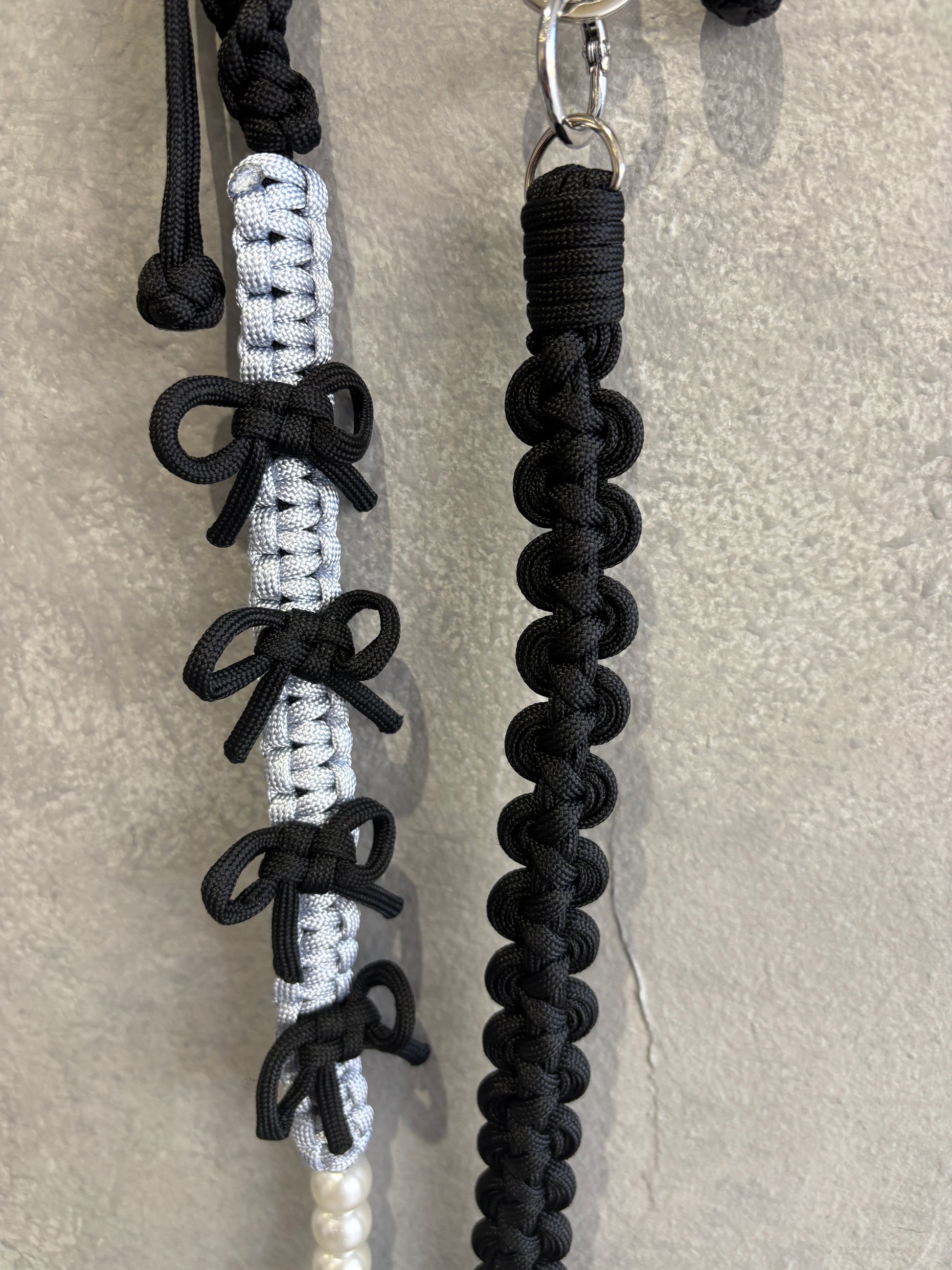 ⭐︎コラボ【予約販売】3wayパラコードショルダー／リボンパール／受注生産