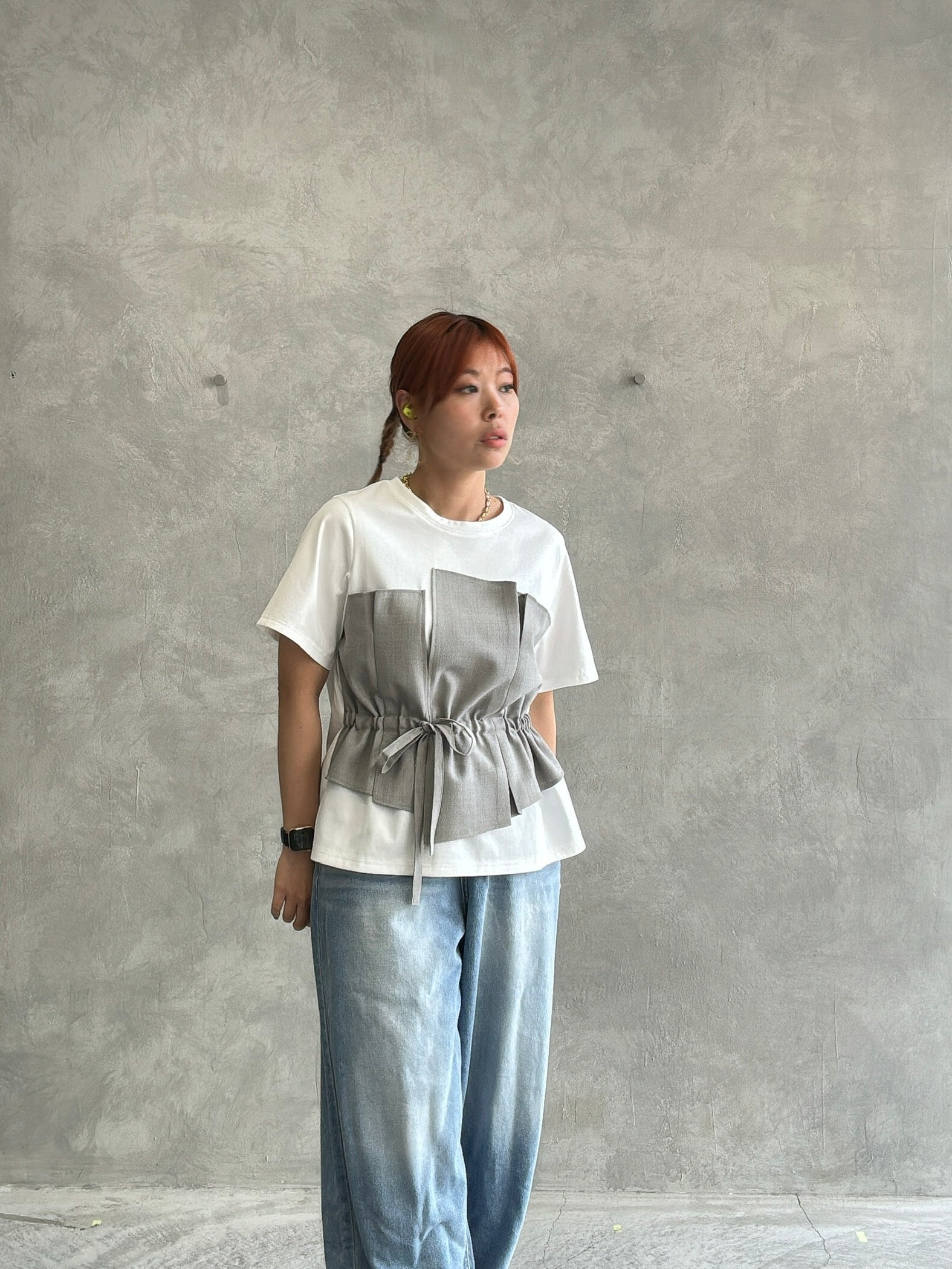 ビスチェレイヤードTシャツ／trois／MNMS