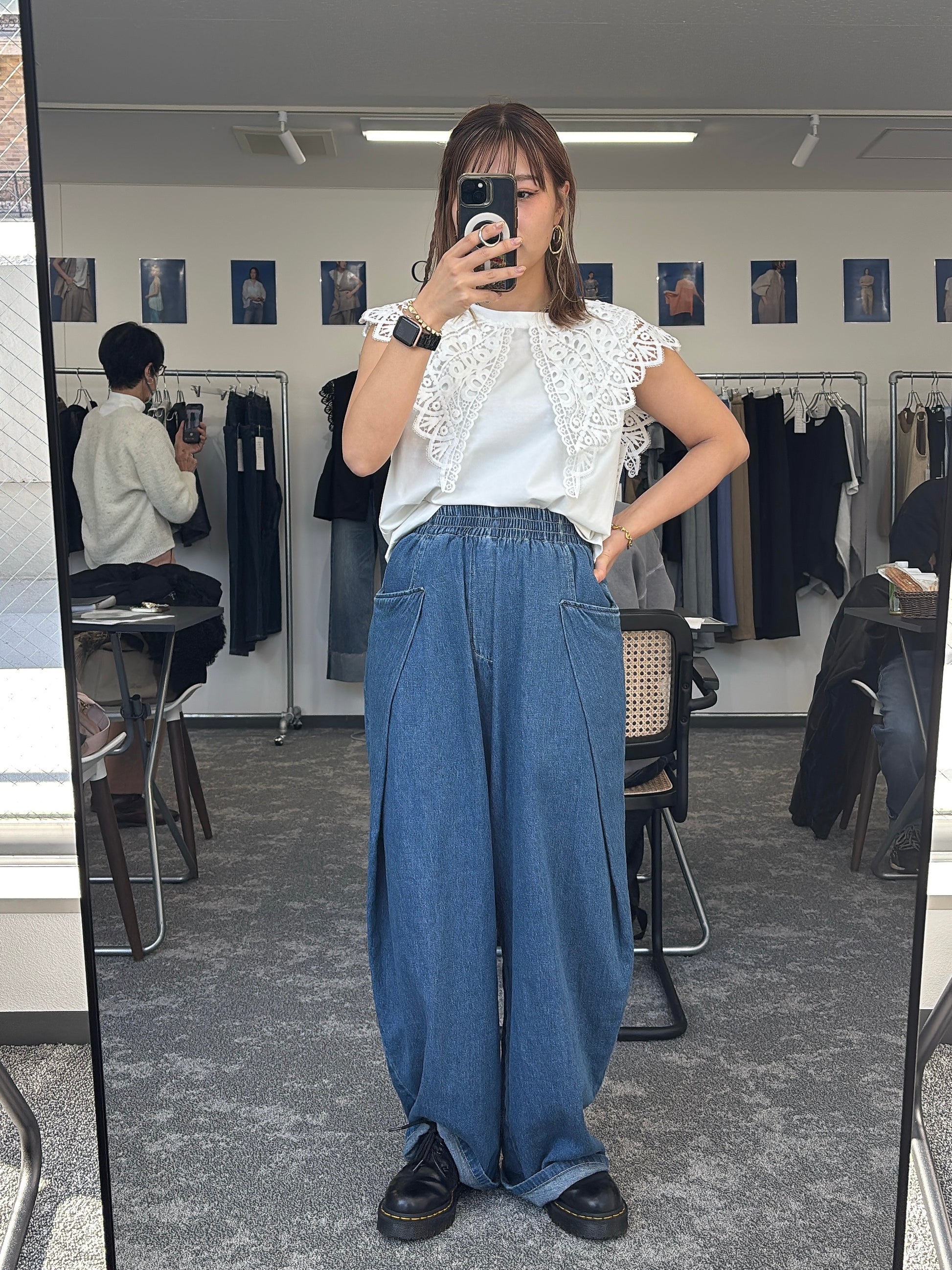 【予約販売】オーバータックリネンデニムワイド／601464／CYAN tokyo／2026 SS#2