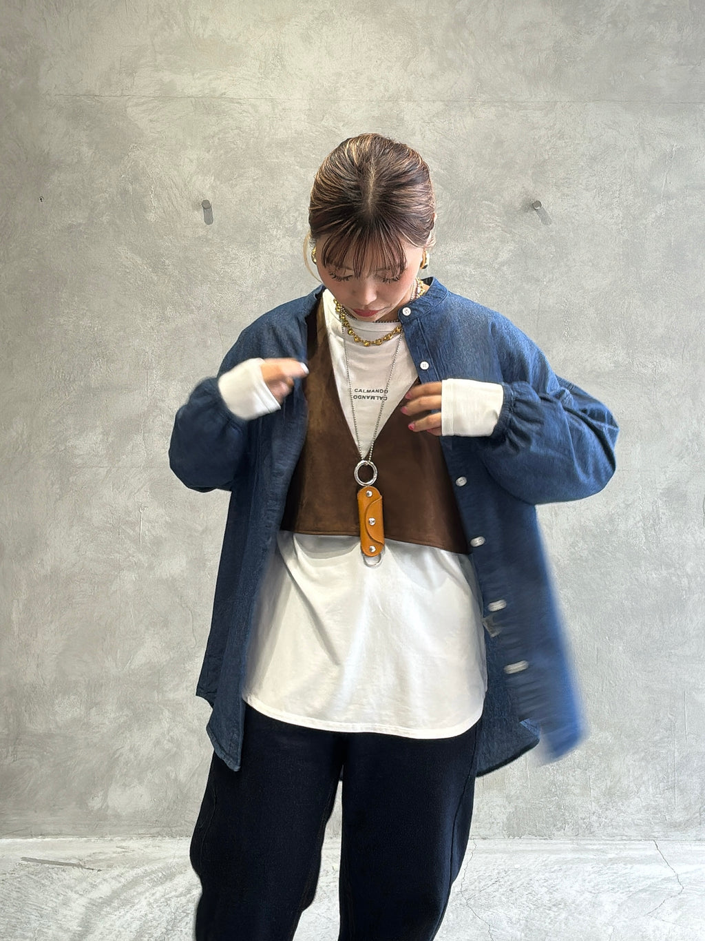 ECOスウェードベスチェ／8613701／LE MÉLANGE