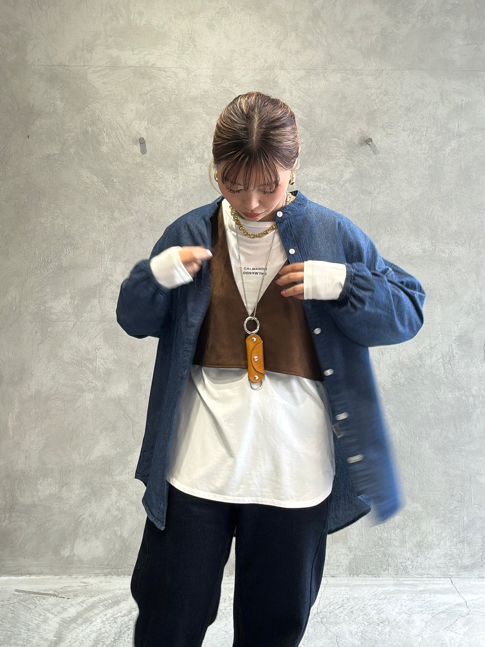 ECOスウェードベスチェ／8613701／LE MÉLANGE