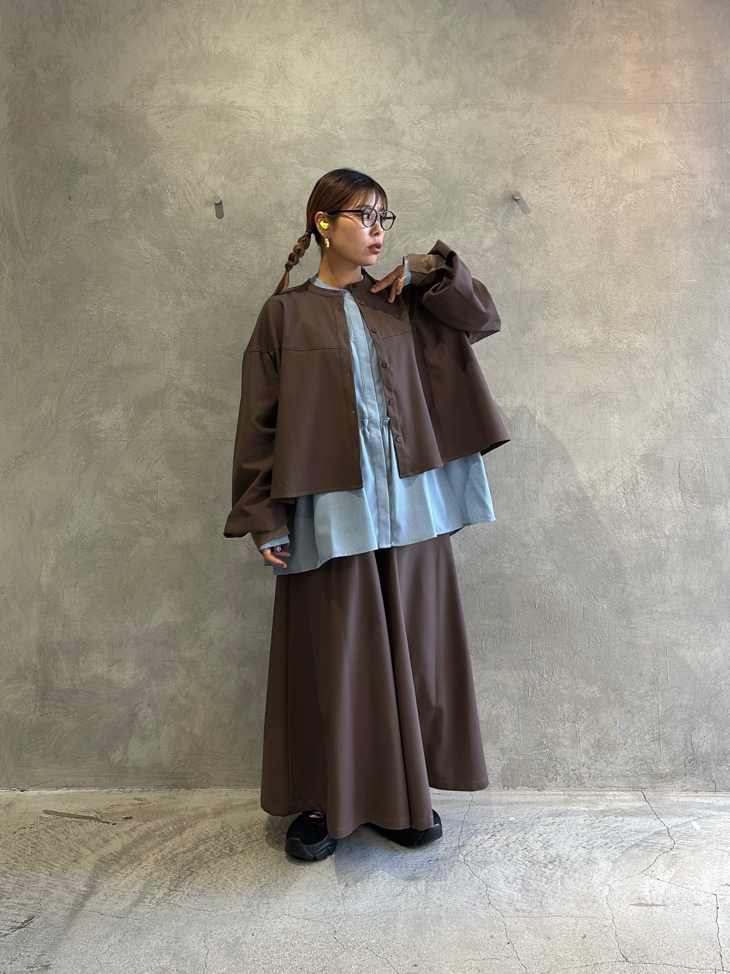 ラウンドヨークガウチョパンツ／CYAN tokyo