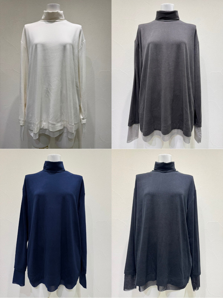 【予約⚡︎販売】スリットタートルウォームTOPS／607544／CYAN tokyo／2026 AW#2