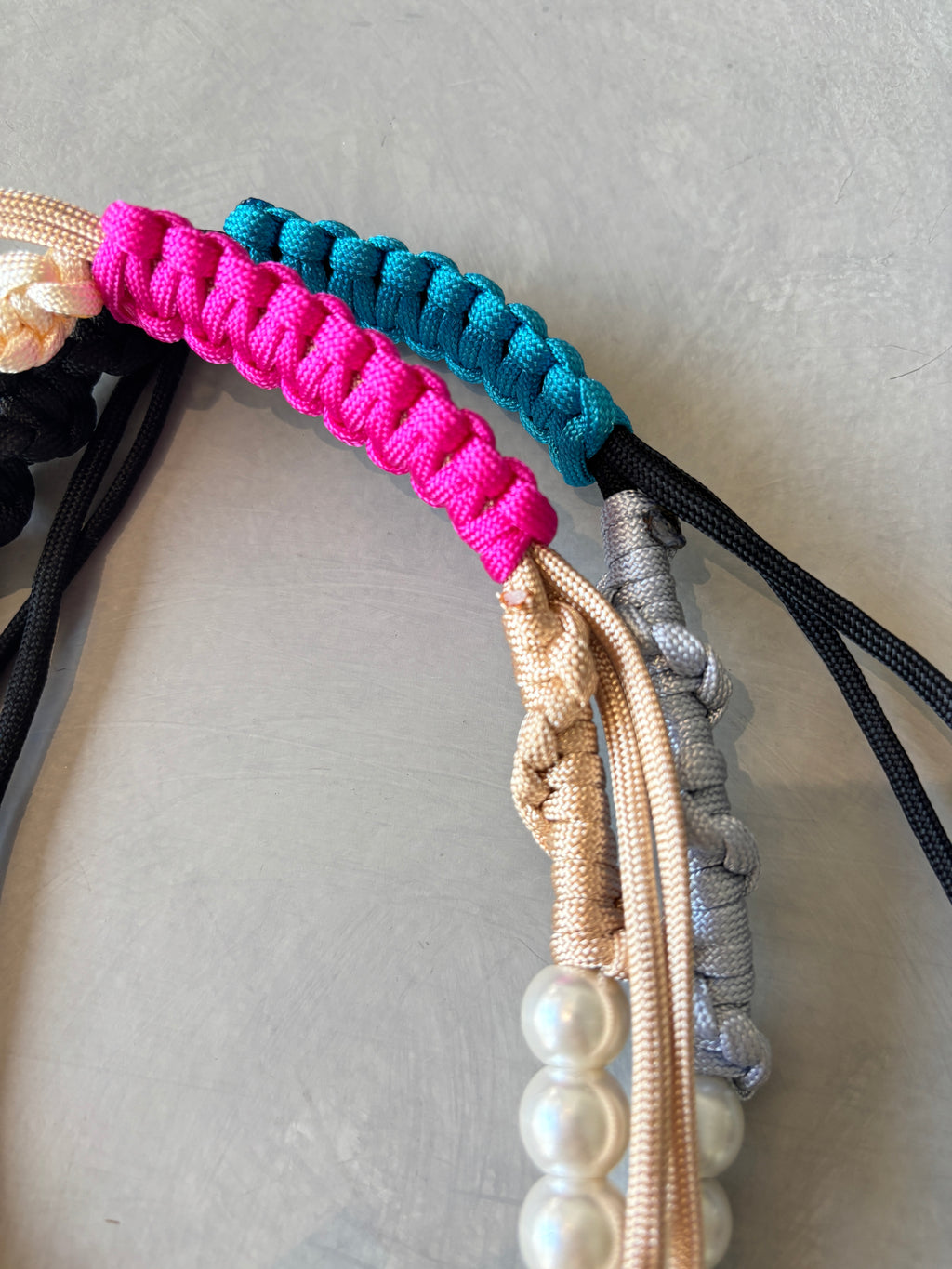 ⭐︎コラボ【予約販売】3wayパラコードショルダー／リボンパール／受注生産