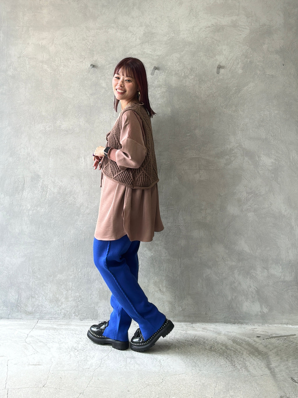 ケーブルラインニットジョガーパンツ／CYAN tokyo