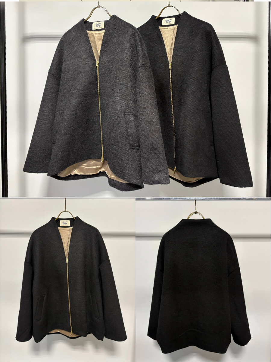 【予約⚡︎販売】シャギージップコート（無地）／MG CO-26130-A／MARGAUX VINTAGE／2026 AW＃2
