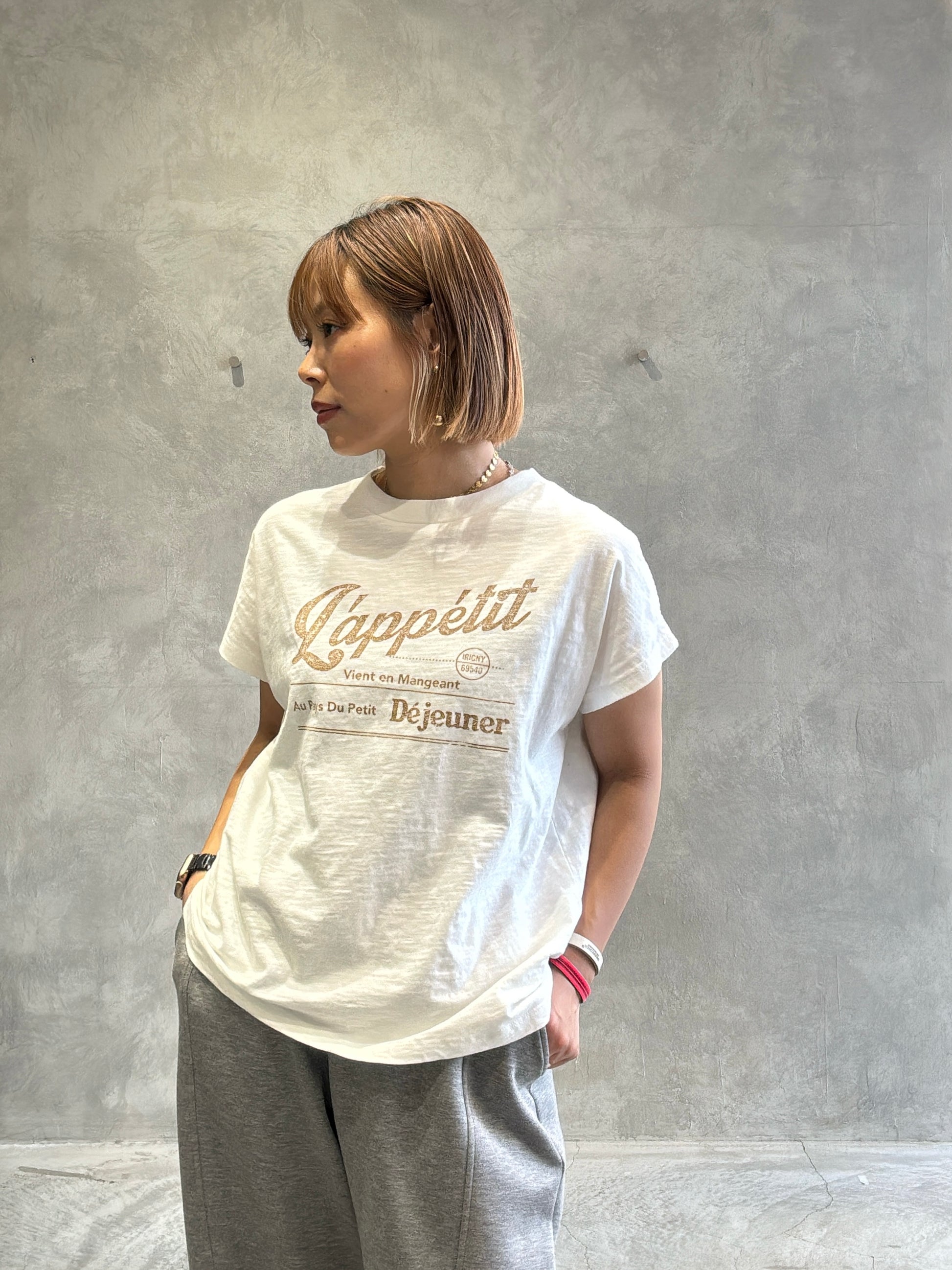 【予約販売】LappetitゆるフレンチスラブTシャツ／ING