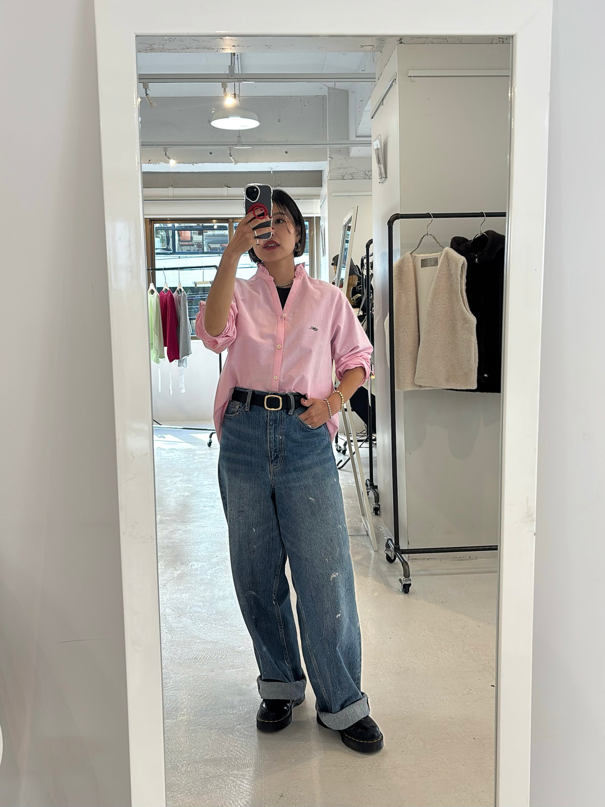 【予約⚡︎販売】オックスフォードフリルシャツ／MG BL - 27013 - S／MARGAUX VINTAGE／2027 PRE SPRING COLLECTION