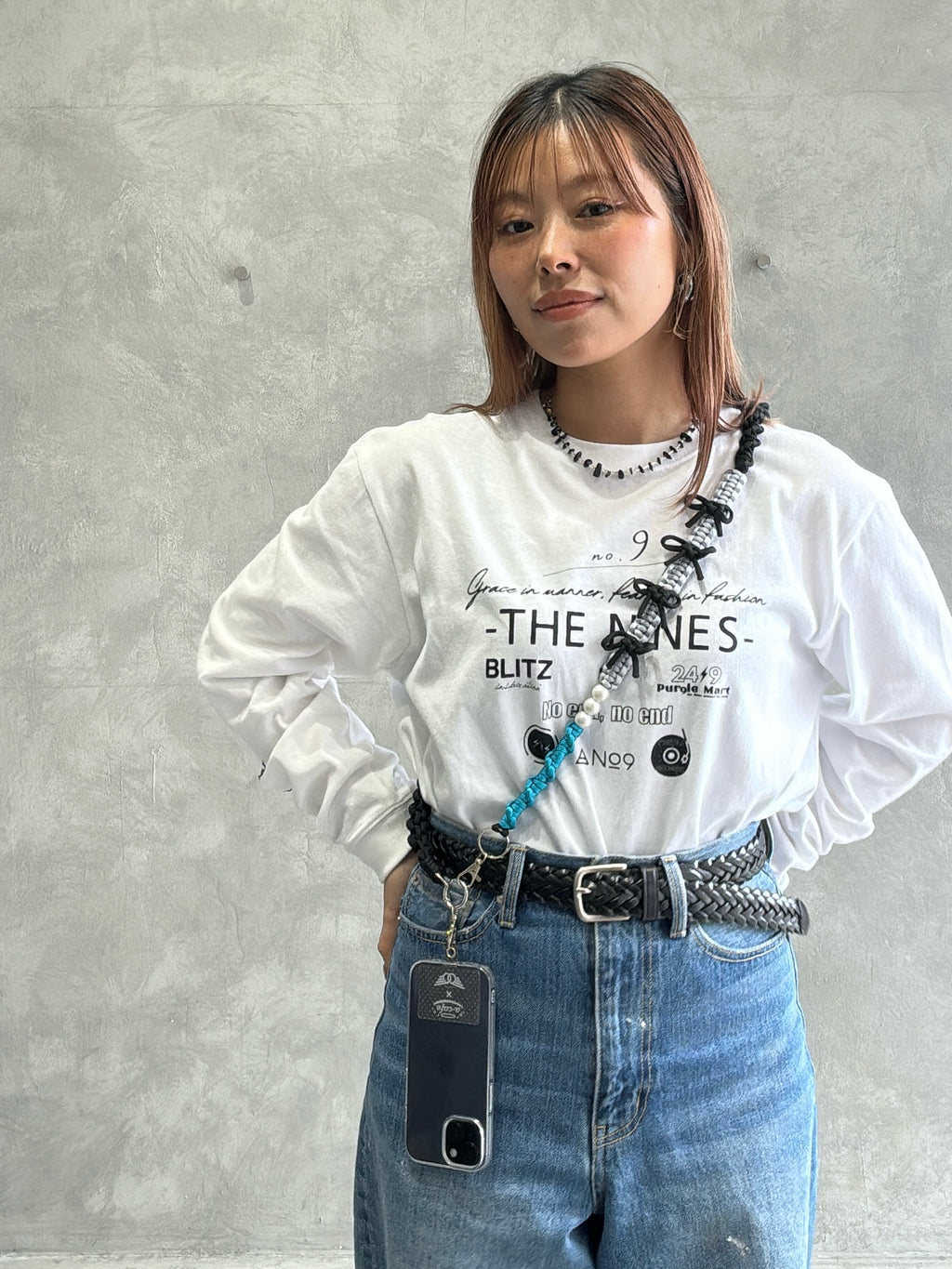 ⭐︎コラボ【予約販売】3wayパラコードショルダー／リボンパール／受注生産