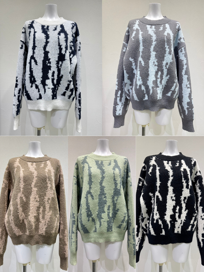 【予約⚡︎販売】ジオメトジャガードニット／607542／CYAN tokyo／2026 AW#2