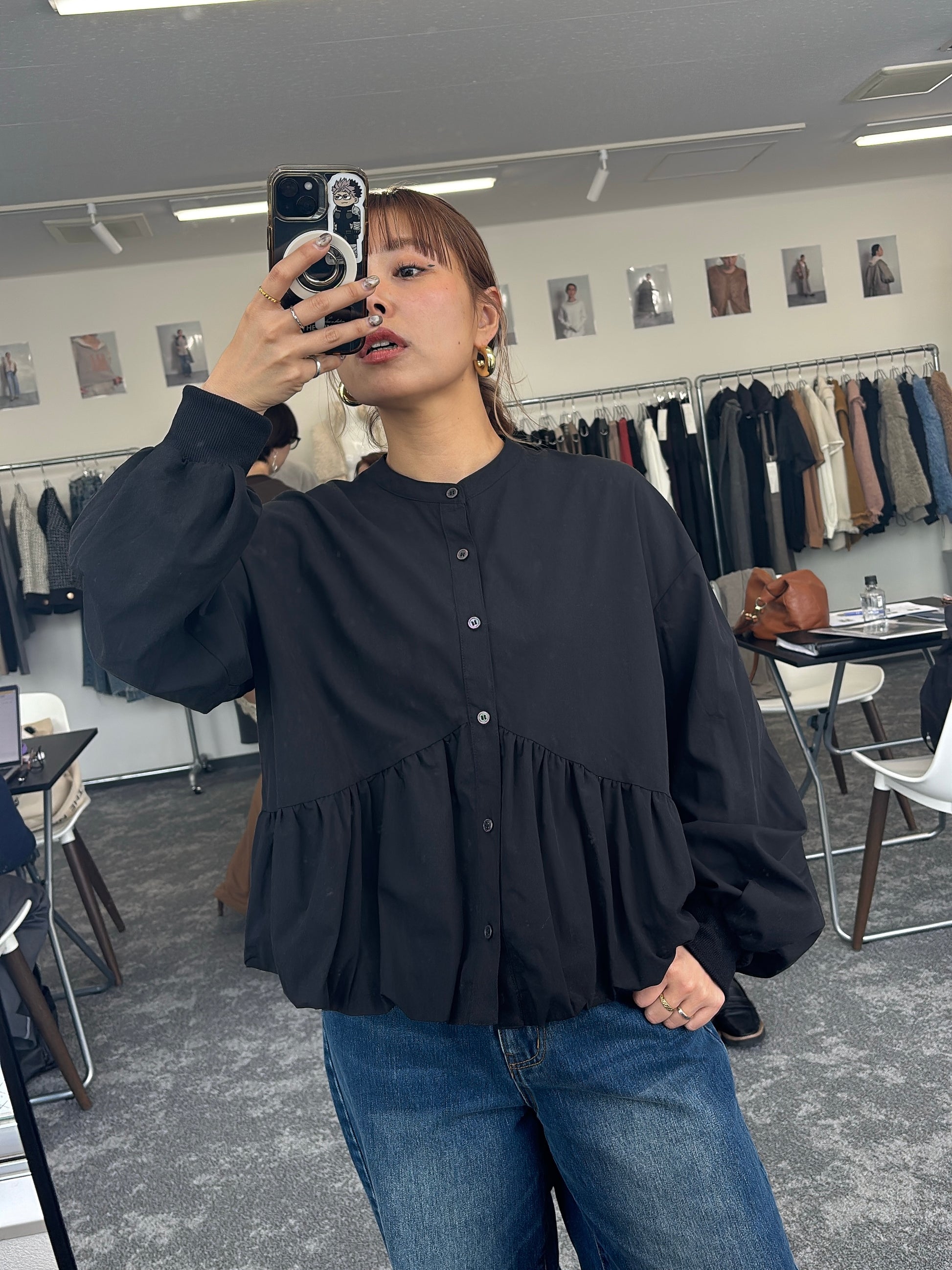 【予約⚡︎販売】ギャザーバルーンシャツ／604489／CYAN tokyo／2026 AW#1