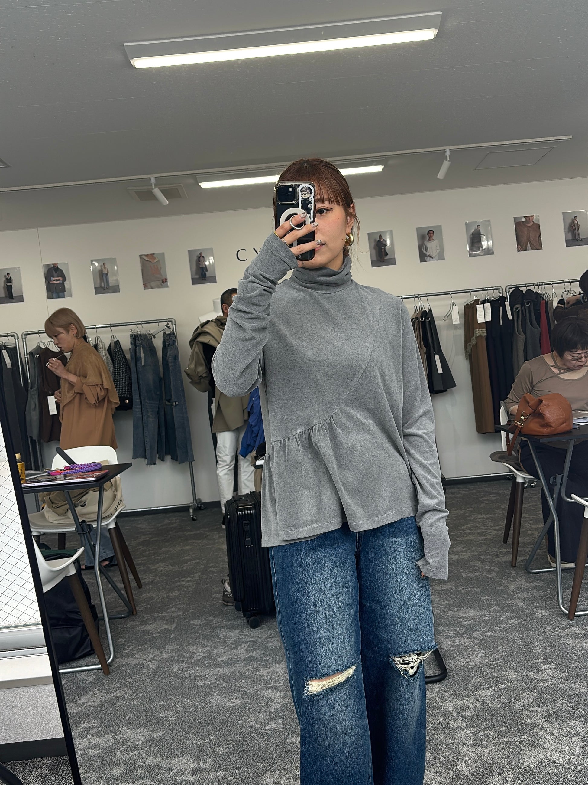 【予約⚡︎販売】アシメギャザーワームタートル／604506／CYAN tokyo／2026 AW#1