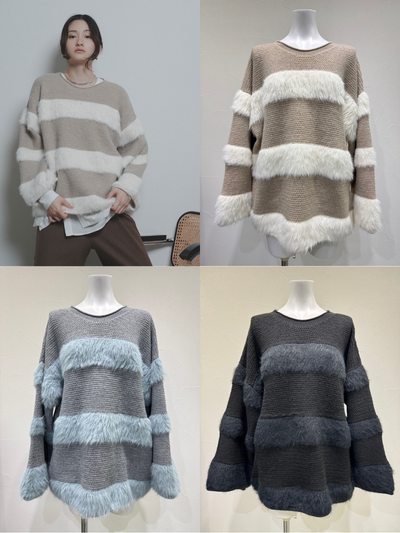 【予約⚡︎販売】ロールフィニッシュシャギーボーダー／607540／CYAN tokyo／2026 AW#2