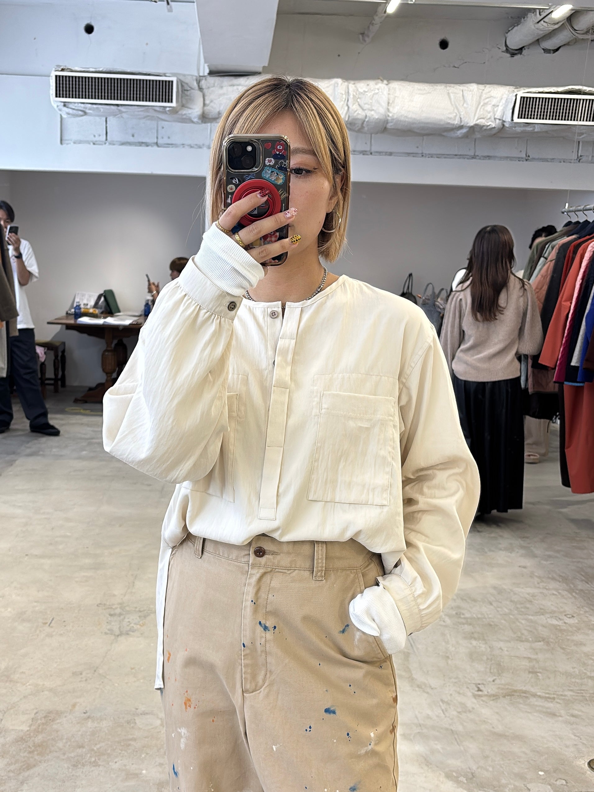 【予約⚡︎販売】ノーカラープルオーバーシャツ／8653203／LE MÉLANGE／2026 AW #2