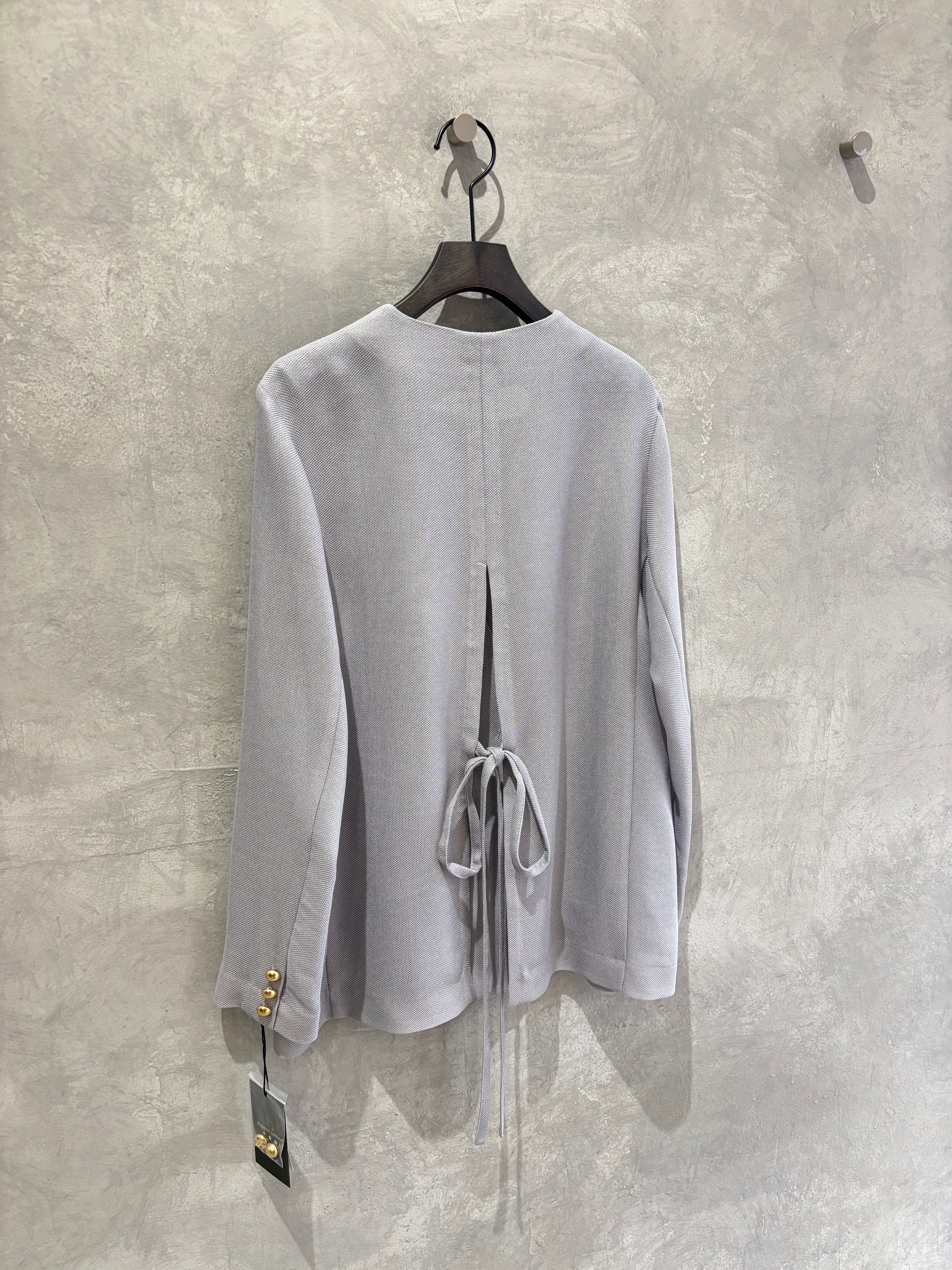 メッシュノーカラージャケット／Dignite collier